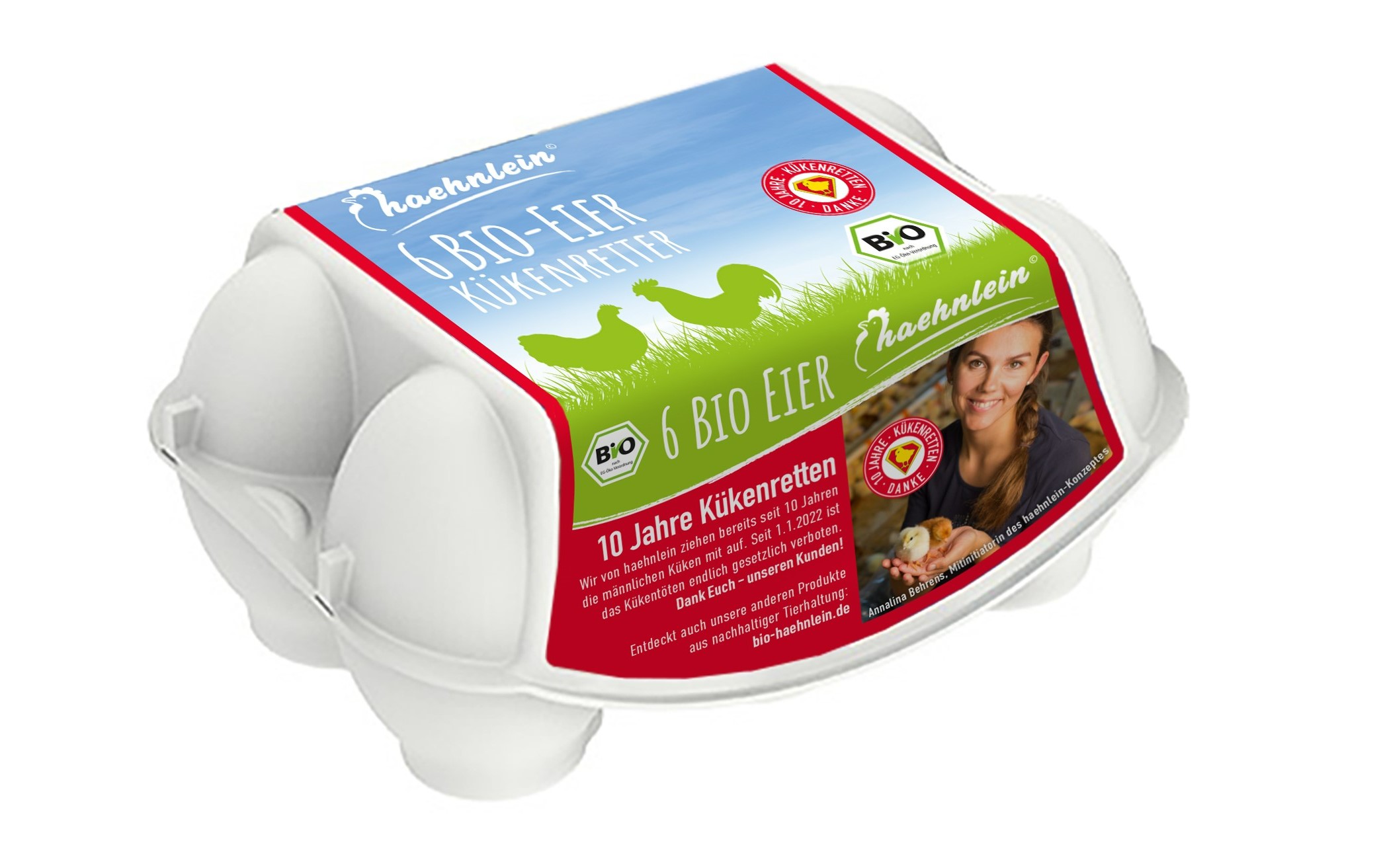haehnlein Eierpackung für 6 Bio-Eier